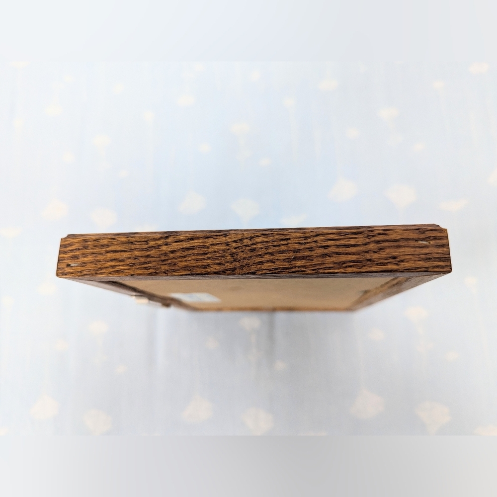 8" x 6" Inspirational spiritual verse Solid wood peach mat board wall decor Vtg. - Picture 7 of 9